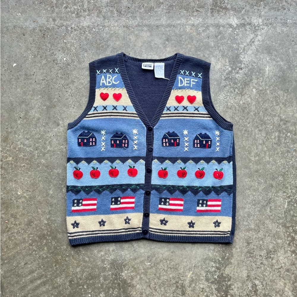 vintage 90’s embroidered vest